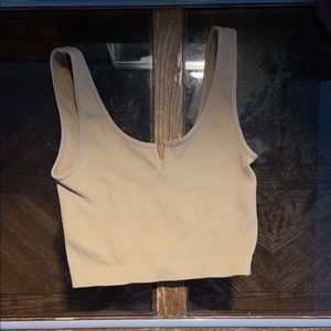 Sweet collection beige tank/crop top